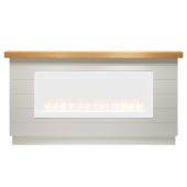 SimpliFire Modern Farmhouse Boyd Build-Out Mantel Package for Allusion Platinum 50-Inch Electric Fireplace