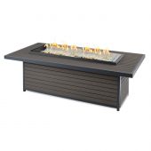 The Outdoor GreatRoom Company BRK-1242-19-K Brooks Rectangular Gas Fire Pit Table, 30.75x61-Inches