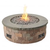 The Outdoor GreatRoom Company BRON52-K Do-It-Yourself Bronson Round Gas Fire Pit Kit, 51.25-Inch