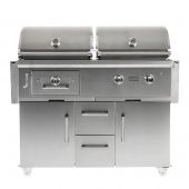 Coyote Stainless Steel Freestanding Gas & Charcoal Combo Grill 50-Inch (C1HY50-CT)