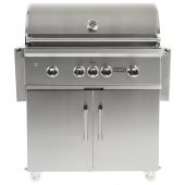 Coyote Stainless Steel Freestanding Builder Gas Grill with Infrared Sear Burner and Rotisserie 36-Inch (C1S36-CT)
