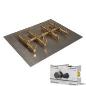 Crossfire by Warming Trends Mercury Push Button Spark Ignition Double Tree-Style Brass Fire Pit Burner Kit