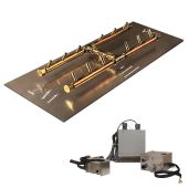 Crossfire by Warming Trends 24 Volt Platinum Electronic Ignition H-Style Brass Gas Fire Pit Burner Kit