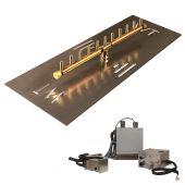 Crossfire by Warming Trends 24 Volt Platinum Electronic Ignition Linear Brass Gas Fire Pit Burner Kit