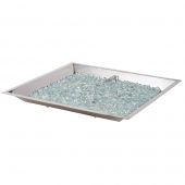 The Outdoor GreatRoom Company CFPDSI-SQ Square Crystal Fire Plus Stainless Steel Gas Burner, Bowl Pan