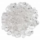 American Fire Glass 10-Pound Recycled Fire Glass, 3/4 Inch, Ice