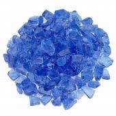 American Fire Glass 10-Pound Recycled Fire Glass, 3/4 Inch, Light Blue