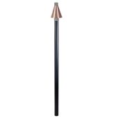 Fire by Design Copper Cone Gas Torch Head with Black Powder-Coated Pole