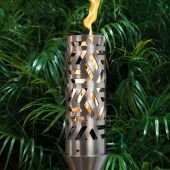 TOP Fires by The Outdoor Plus OPT-TCH19SS Cubist TopLite Torch with Stand