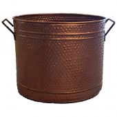 Dagan DG-1560 Hammered Copper Log Bucket, 13-Inches