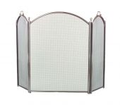 Dagan DG-7383-29 Three Fold Pewter Arched Fireplace Screen, 52x29-Inches