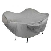 Dagan DG-RTC84X36 Round Beige Table and Chair Patio Furniture Cover, 84x36-Inches