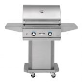 Delta Heat DHBQ26G-D Freestanding Gas Grill with Pedestal 26-Inches