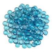 American Fire Glass 10-Pound Fire Glass Beads, 1/2 Inch, Aqua Blue Luster