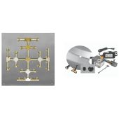 Firegear FPB-SFPSSF-AWS Electronic Ignition Gas Fire Pit Burner Kit with Square Flat Pan & Brass Burning Snowflake