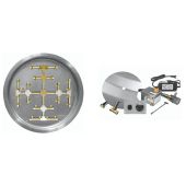 Firegear FPB-RPSSF-AWS Electronic Ignition Gas Fire Pit Burner Kit with Round Drop-In Pan & Brass Burning Snowflake