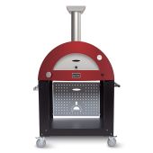 Alfa FXMD-2P-CART 2 Pizze 38-Inch Gas Pizza Oven on Black Cart