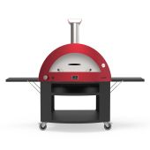 Alfa FXMD-5P-CART 5 Pizze 47-Inch Gas Pizza Oven on Black Cart