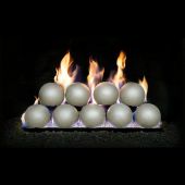 Real Fyre P45 Series Vented Glass Burner with Gray Stone Fyre Spheres