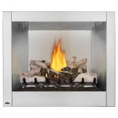 Napoleon GSS36CFNE RiversideClean Face Outdoor Electronic Ignition Gas Fireplace with Remote and Log Set