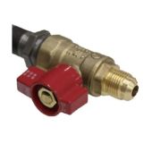 Hargrove Manual Gas Valve 1/2 FIP x 3/8 Flare with Extension Handle - Rated 125 F (HGGVEH)
