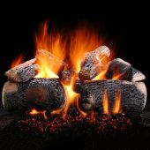Hargrove Supreme Ponderosa See-Through Vented Gas Log Set with ANSI Certified Burner (HGSPSST-STB-ANSI)