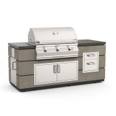 Fire Magic 82-Inch Outdoor Kitchen Island with 36-Inch Choice Gas Grill Doors and Drawers