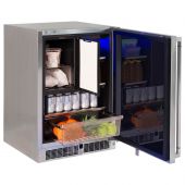 Lynx Stainless Steel Outdoor Refrigerator/Freezer Combo, 24-Inch