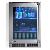 Lynx LN24REFG Stainless Steel Outdoor Glass Door Refrigerator, 24-Inch