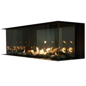Sierra Flame LYON-48-NG 48-Inch Lyon 4-Sided See-Through Direct Vent Built-In Linear Gas Fireplace