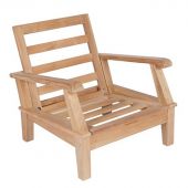 Royal Teak Collection MIACHFO Miami Teak Chair, Frame Only (Cushions Not Included)