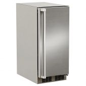 Marvel Stainless Steel Outdoor Built-In Clear Ice Machine with Drain Pump, 15-Inch (MOCP215SS01B)