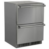 Stainless Steel Outdoor Refrigerated Drawers, 24-Inch