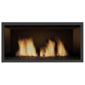 Sierra Flame NEWCOMB-36 36-Inch Newcomb Direct Vent Built-In Gas Fireplace with Fireglass and Rock Media Set