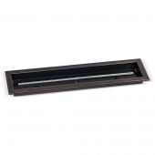 American Fire Glass Drop-In Fire Pit Burner Pan, Linear Trough, 30x6 Inch - Burner Included