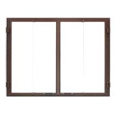 Outdoor Lifestyles Glass Bi-Fold Door with Bronze Finish for Castlewood 42-Inch Outdoor Wood Fireplace