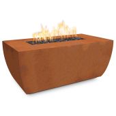 TOP Fires by The Outdoor Plus Avalon 24-Inch Tall Linear Corten Steel Gas Fire Pit