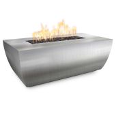 TOP Fires by The Outdoor Plus Avalon 15-Inch Tall Linear Stainless Steel Gas Fire Pit