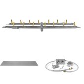 The Outdoor Plus Stainless Steel Linear H-Style Bullet Spark Ignition Gas Fire Pit Burner Kit