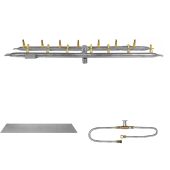 The Outdoor Plus Stainless Steel Linear H-Style Bullet Match Light Gas Fire Pit Burner Kit