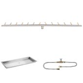 The Outdoor Plus Stainless Steel Linear Bullet Match Light Gas Fire Pit Burner Kit