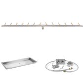 The Outdoor Plus Stainless Steel Linear Bullet Spark Ignition Gas Fire Pit Burner Kit