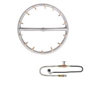 The Outdoor Plus Stainless Steel Round Bullet Match Light Gas Fire Pit Burner Kit