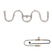 The Outdoor Plus Stainless Steel Switchback Bullet Match Light Gas Fire Pit Burner Kit