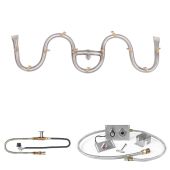 The Outdoor Plus Stainless Steel Switchback Bullet Spark Ignition Gas Fire Pit Burner Kit