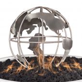 The Outdoor Plus OPT-FG Stainless Steel Globe Gas Fire Pit Burner