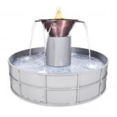 TOP Fires by The Outdoor Plus Olympian 60-Inch Round Copper 4-Way Fire and Water Bowl