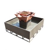 TOP Fires by The Outdoor Plus Olympian Square Copper 4-Way Fire and Water Bowl