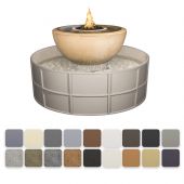 TOP Fires by The Outdoor Plus Sedona Concrete 360 Fire and Water Bowl