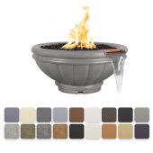 TOP Fires by The Outdoor Plus Roma Round Concrete Gas Fire and Water Bowl